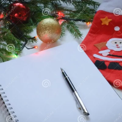xmas pen and paper